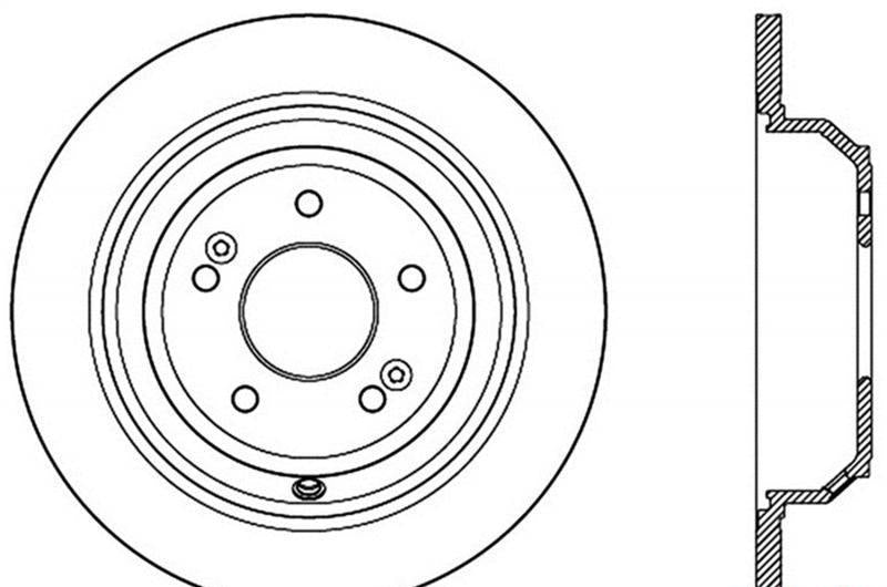 Brake Rotor Rear Left Cross Drilled - StopTech 2017-18 Genesis G80  and more