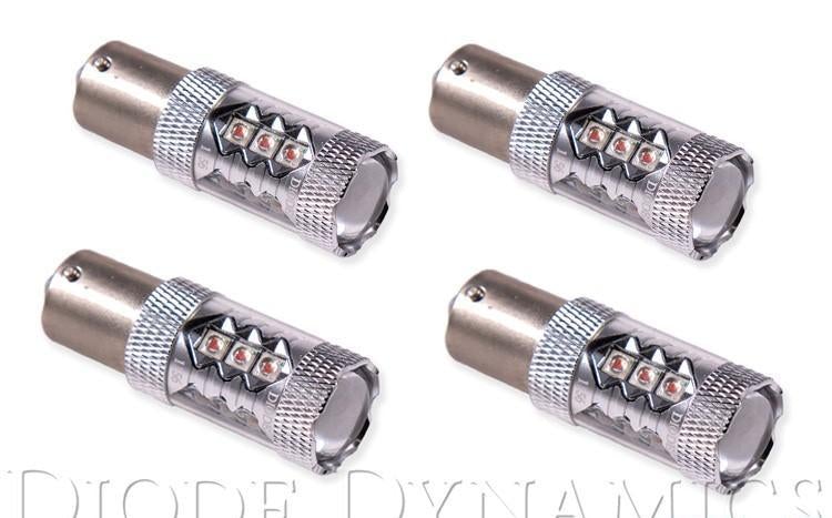 Bulbs 4 Red LED 1156 XP80 - Diode Dynamics 2017-20 Genesis G70 4Cyl 2.0L and more
