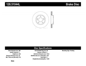 Brake Rotor Front Left Cross Drilled - StopTech 2017-20 Genesis G70 4Cyl 2.0L and more