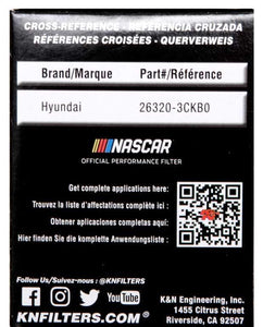 Oil Filter 83mm X 65mm - K&N 2017-20 Genesis G70 4Cyl 2.0L and more
