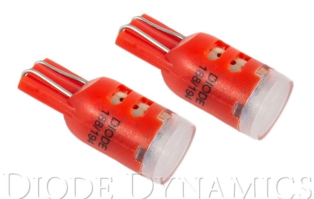 Bulbs Pair Red LED 194 HP5 DD0030P - Diode Dynamics 2017-20 Genesis G70 4Cyl 2.0L and more