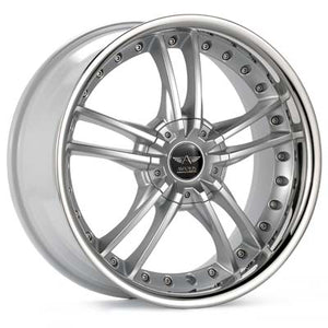 Avarus AV3 20" Rims Bright Sil w/Pol Stainless Lip - Genesis Coupe 2.0T
