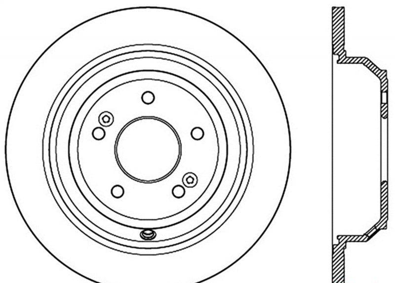 Brake Rotor Rear Left Drilled Slotted - StopTech 2017-18 Genesis G80  and more
