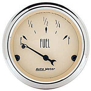 Autometer Antique Beige Short Sweep Electric Fuel Level Gauges 2 1/16" (52.4mm)