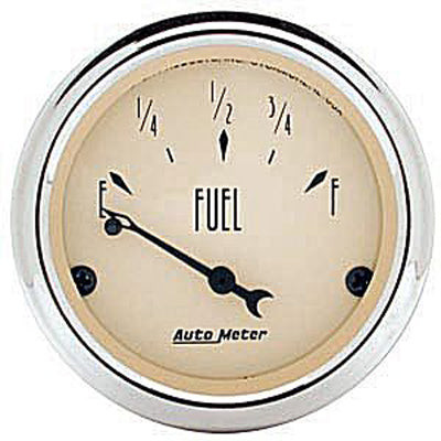 Autometer Antique Beige Short Sweep Electric Fuel Level Gauges 2 1/16