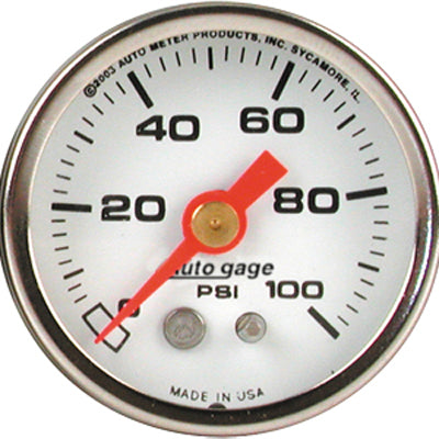 Autometer Autogage Mechanical Fuel Pressure Gauge 1 1/2