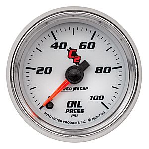Autometer C2 Full Sweep Electric Oil Pressure gauge 2 1/16" (52.4mm)