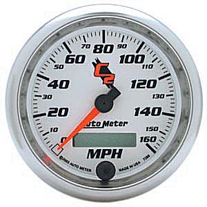 Autometer C2 In-Dash Tachs & Speedos Speedometer gauge 3 3/8" (85.7mm)