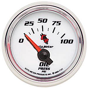 Autometer C2 Short Sweep Electric Oil Pressure gauge 2 1/16