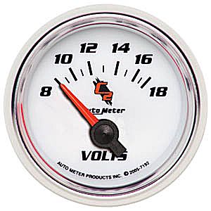 Autometer C2 Short Sweep Electric Voltmeter gauge 2 1/16" (52.4mm)