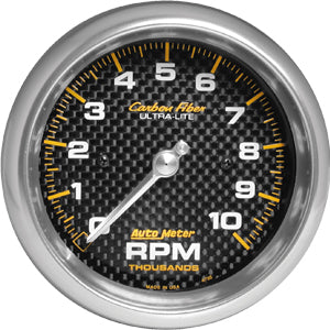 Autometer Carbon Fiber In-Dash Tachs & Speedos Tachometer gauge 3 3/8
