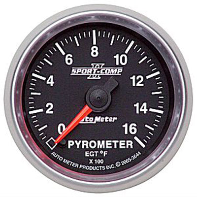 Autometer Sport Comp II Full Sweep Electric Pyrometer Gauges 2 1/16