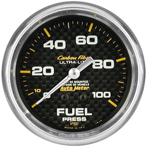 Autometer Carbon Fiber Mechanical Fuel Pressure gauge 2 5/8" (66.7mm)