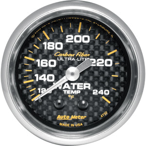 Autometer Carbon Fiber Mechanical Water Temperature gauge 2 1/16