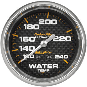Autometer Carbon Fiber Mechanical Water Temperature gauge 2 5/8
