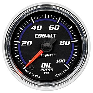 Autometer Cobalt Full Sweep Electric Oil Pressure gauge 2 1/16