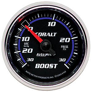 Autometer Cobalt Mechanical Boost / Vacuum gauge 2 1/16