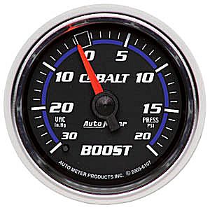 Autometer Cobalt Mechanical Boost / Vacuum gauge 2 1/16" (52.4mm)