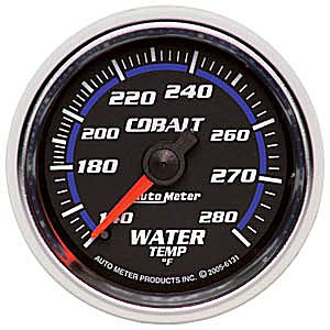 Autometer Cobalt Mechanical Water Temperature gauge 2 1/16" (52.4mm)
