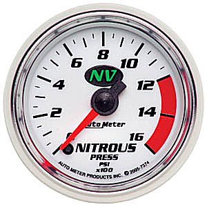 Autometer NV Full Sweep Electric Nitrous Pressure gauge 2 1/16" (52.4mm)