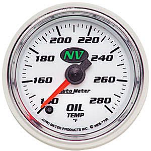 Autometer NV Full Sweep Electric Oil Temperature gauge 2 1/16