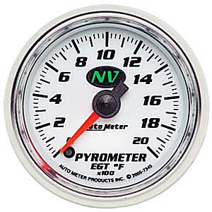 Autometer NV Full Sweep Electric Pyrometer gauge 2 1/16