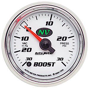 Autometer NV Full Sweep Electric Boost / Vacuum gauge 2 1/16" (52.4mm)