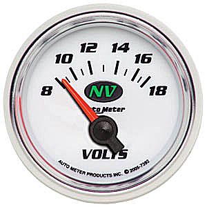 Autometer NV Short Sweep Electric Voltmeter gauge 2 1/16
