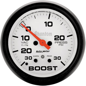 Autometer Phantom Full Sweep Electric Boost / Vacuum gauge 2 5/8