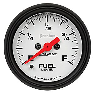 Autometer Phantom Full Sweep Electric Fuel Level gauge 2 1/16" (52.4mm)