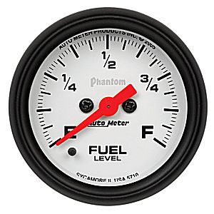 Autometer Phantom Full Sweep Electric Fuel Level gauge 2 1/16