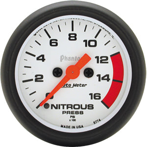 Autometer Phantom Full Sweep Electric Nitrous Pressure gauge 2 1/16" (52.4mm)