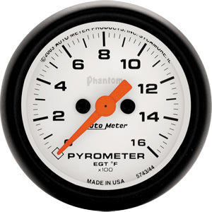 Autometer Phantom Full Sweep Electric Pyrometer gauge 2 1/16