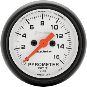 Autometer Phantom Full Sweep Electric Pyrometer gauge 2 1/16