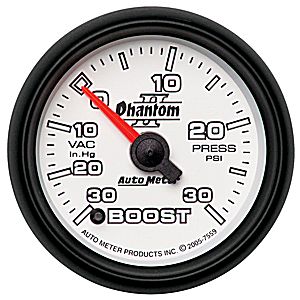 Autometer Phantom II Full Sweep Electric Boost / Vacuum Gauge 2 1/16