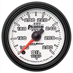 Autometer Phantom II Full Sweep Electric Oil Temperature Gauge 2 1/16
