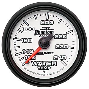 Autometer Phantom II Mechanical Water Temperature Gauge 2 1/16" (52.4mm)