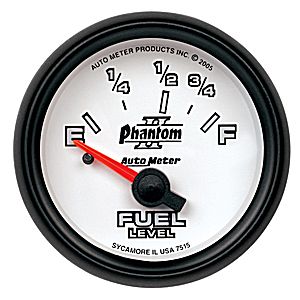 Autometer Phantom II Short Sweep Electric Fuel Level Ford Gauge 2 1/16" (52.4mm)
