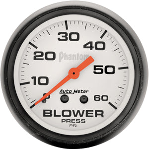 Autometer Phantom Mechanical Blower Pressure gauge 2 5/8