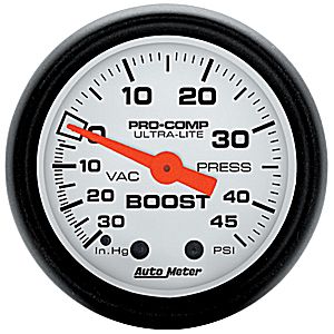 Autometer Phantom Mechanical Boost / Vacuum gauge 2 1/16" (52.4mm)