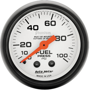 Autometer Phantom Mechanical Fuel Pressure gauge 2 1/16