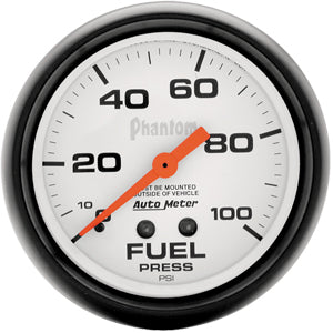 Autometer Phantom Mechanical Fuel Pressure gauge 2 5/8" (66.7mm)