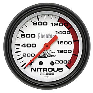 Autometer Phantom Mechanical Nitrous Pressure gauge 2 5/8