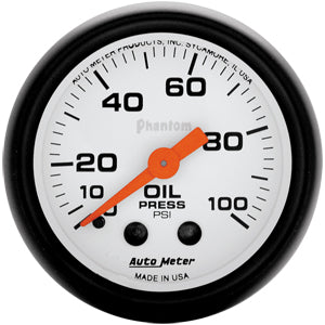 Autometer Phantom Mechanical Oil Pressure gauge 2 1/16