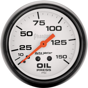 Autometer Phantom Mechanical Oil Pressure gauge 2 5/8