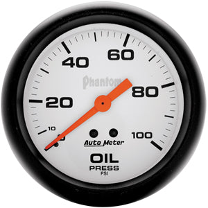 Autometer Phantom Mechanical Oil Pressure gauge 3 3/8" (85.7mm)