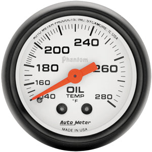 Autometer Phantom Mechanical Oil Temperature gauge 2 1/16