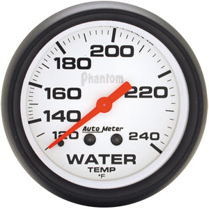 Autometer Phantom Mechanical Water Temperature gauge 2 5/8