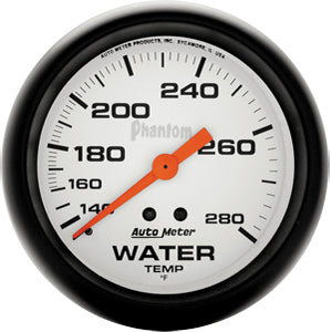 Autometer Phantom Mechanical Water Temperature gauge 3 3/8