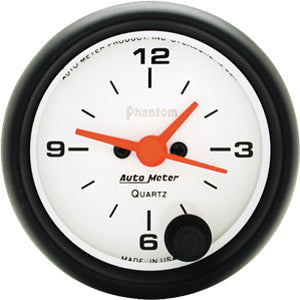Autometer Phantom Short Sweep Electric Clock gauge 2 1/16